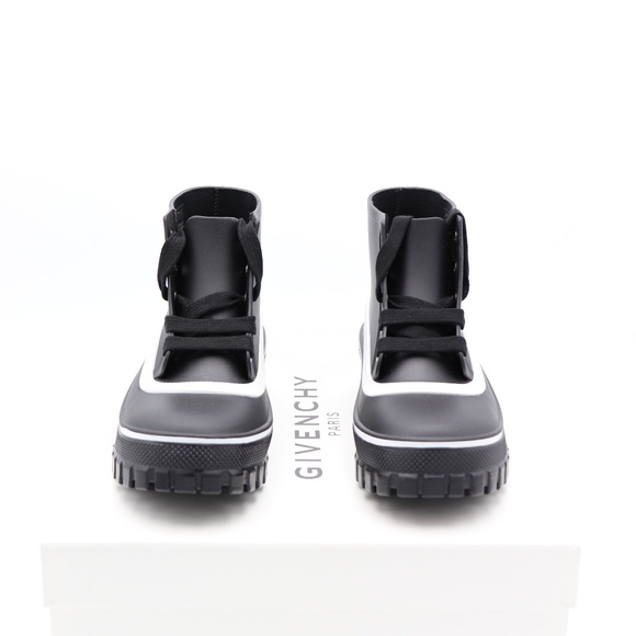New Givenchy Paris Glaston Laced Ankle Rainboots - Picture 2 of 8
